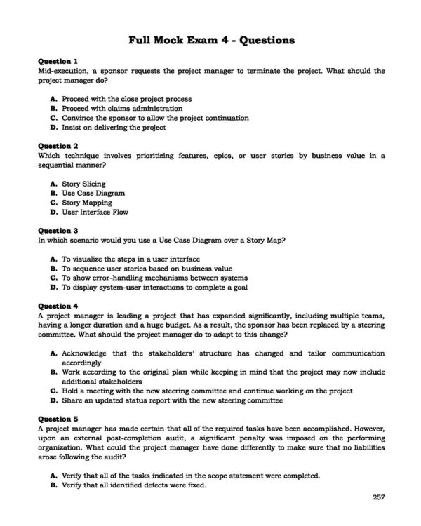 2024 CAPM Mock Practice Tests v2 sample questions